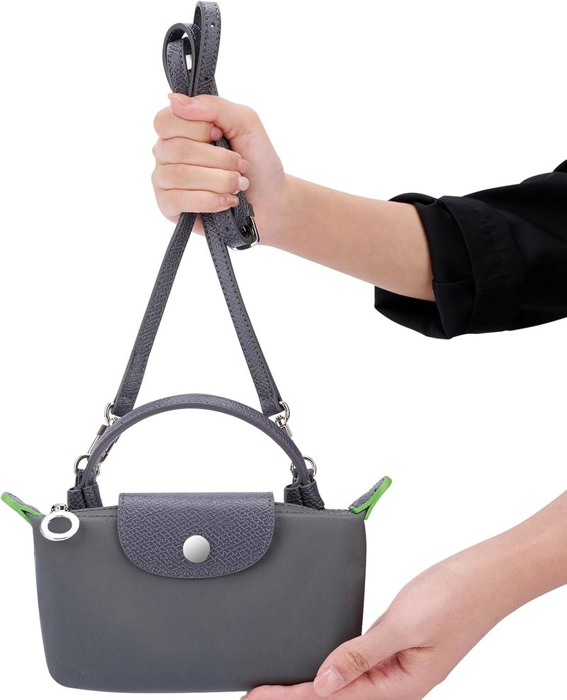 KOMHPS Purse Straps Replacement, Leather Handbag Crossbody Shoulder Strap Kit Adjustable for Mini Longcamp Tote Bag Women - Image 5